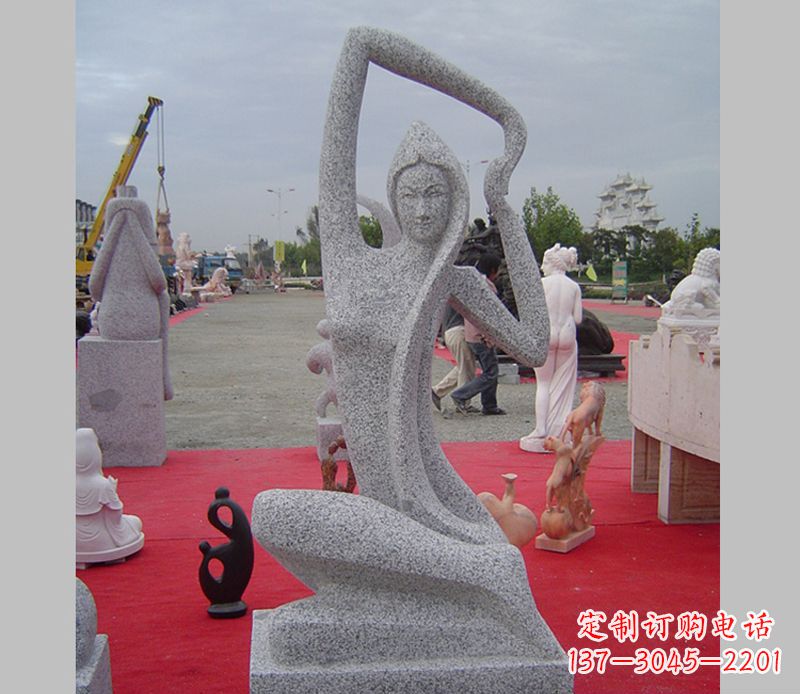 无锡中领雕塑定制精美瑜伽美女雕塑