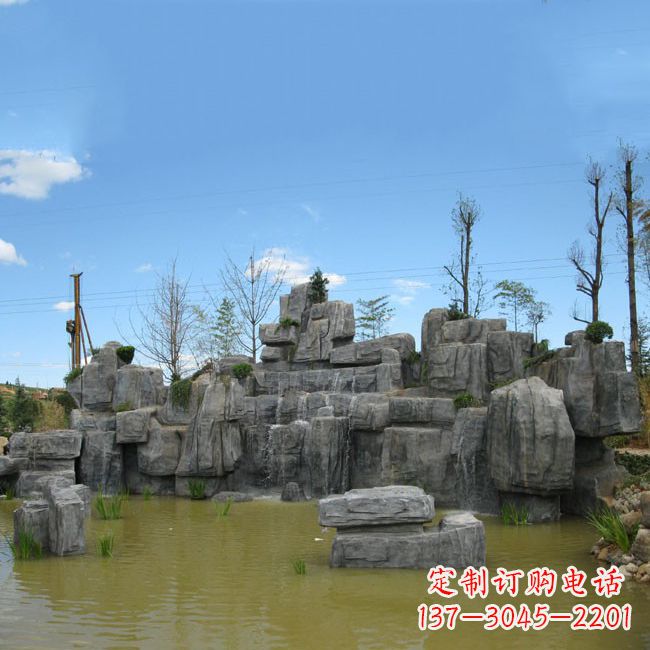 无锡公园园林仿真假山流水景观雕塑