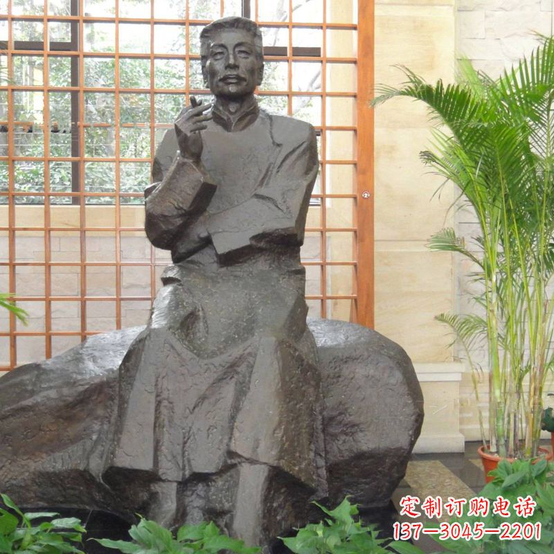 无锡中领雕塑|传承历史文化的鲁迅铜雕像