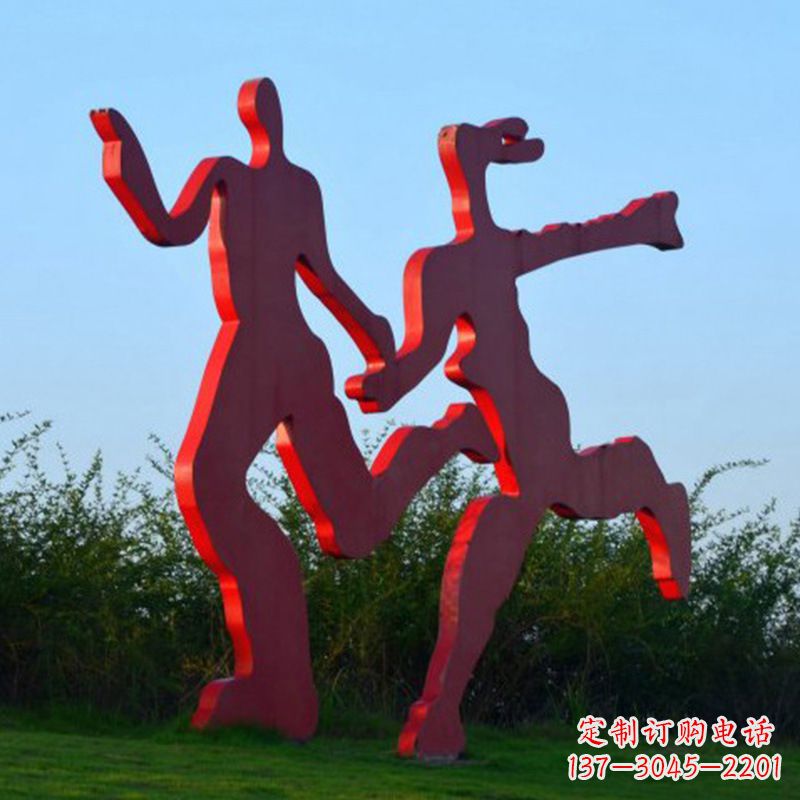 无锡情侣心剪影雕塑