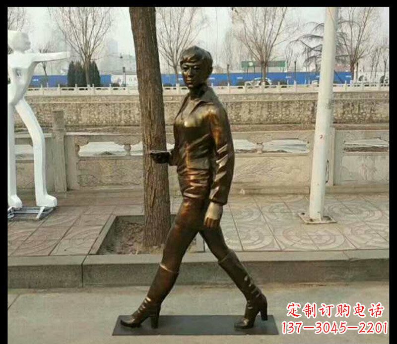 无锡中领雕塑为您打造优雅铜女孩雕像