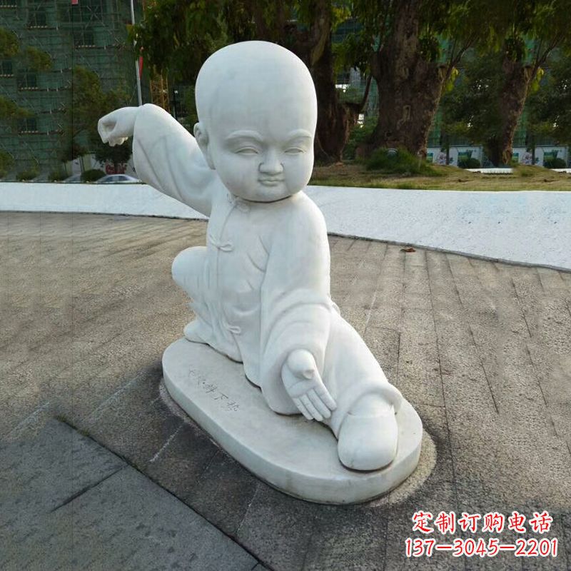 无锡瑞士艺术家精美制作的和尚汉白玉石雕塑
