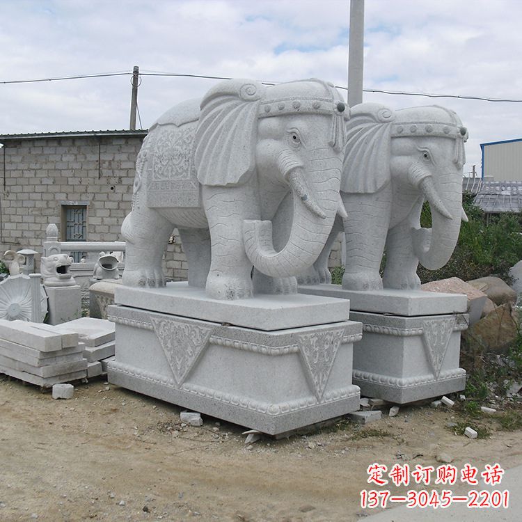 无锡古典大象石雕--融入古典文化的精美艺术品