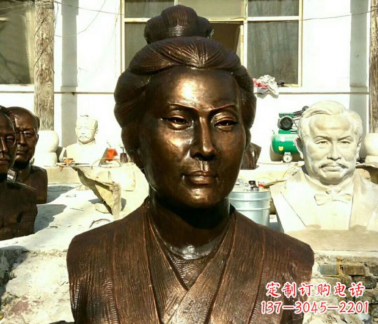无锡传承经典,精美雕塑李清照胸像铜雕