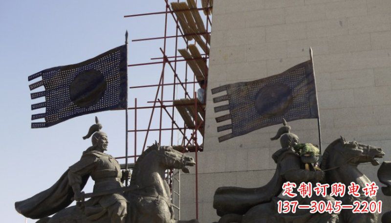 无锡古代将军景区铜雕