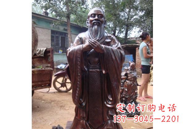 无锡人物雕塑精美玻璃钢仿铜雕塑——孔子系列