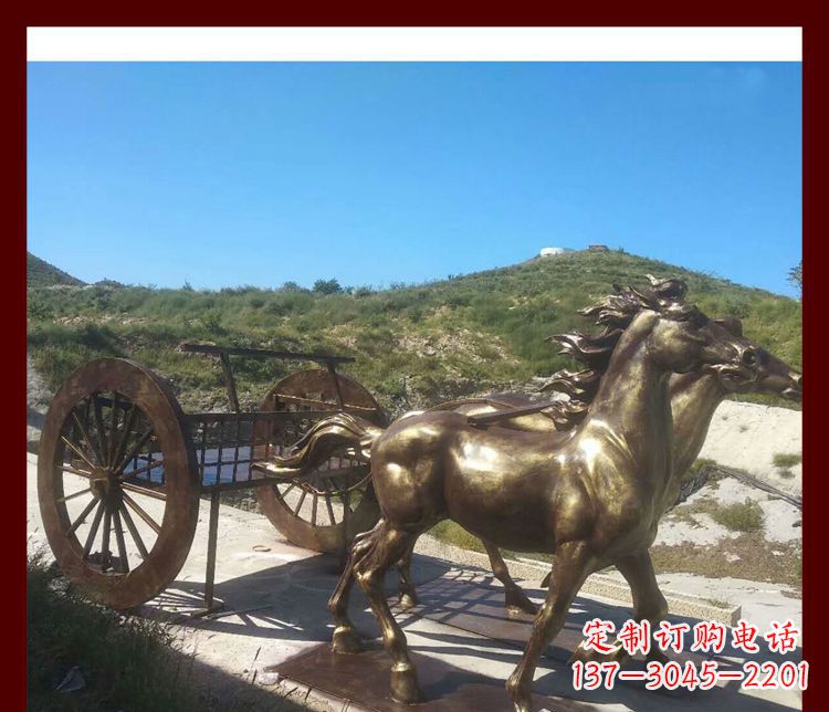 无锡古代马车铜雕