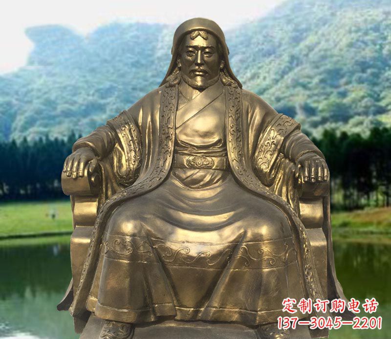 无锡中领雕塑致敬成吉思汗铜雕