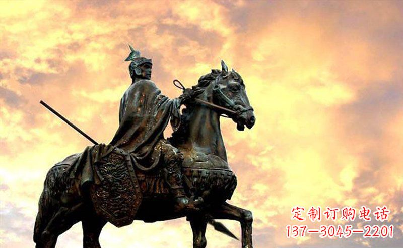 无锡古代名人赵云铜雕
