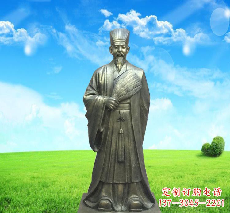 无锡精致经典，让您体验古代名人诸葛亮的魅力——诸葛亮铜雕