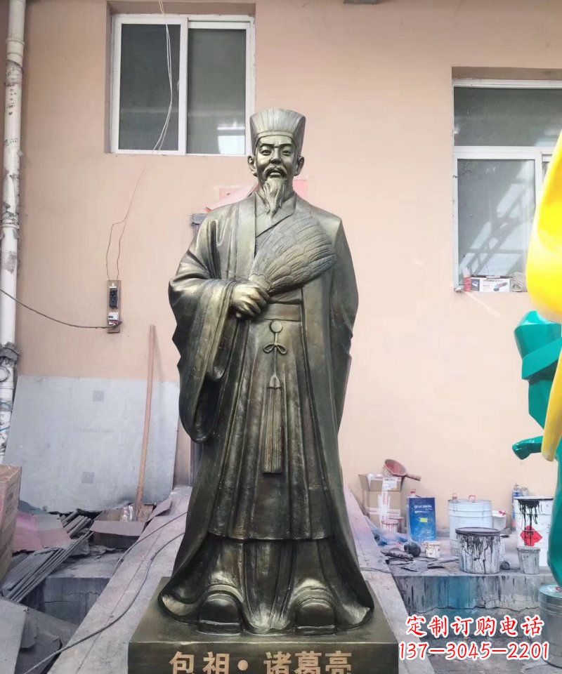 无锡中领雕塑经典传承,诸葛亮铜雕!