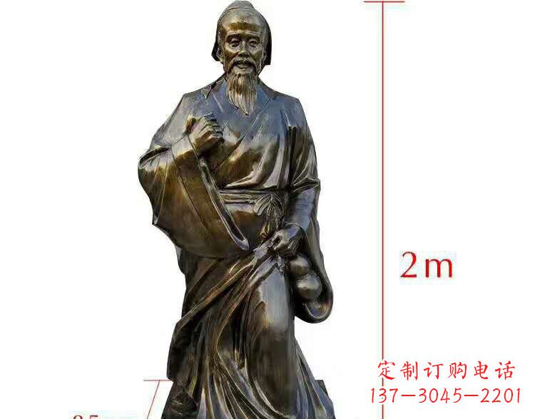 无锡以华佗荣耀传承,新世代领雕塑华佗铜雕