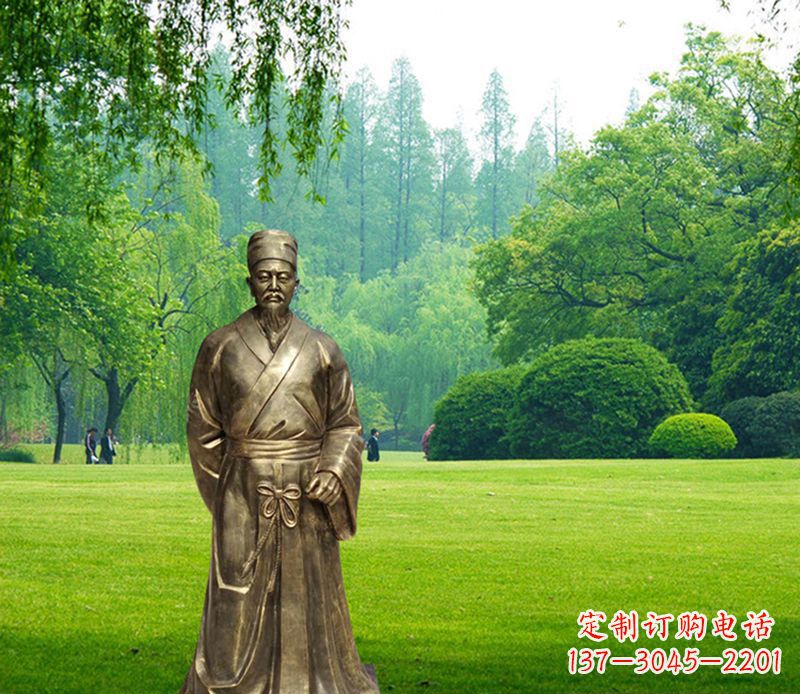 无锡李时珍铜雕,精美古典雕塑定制