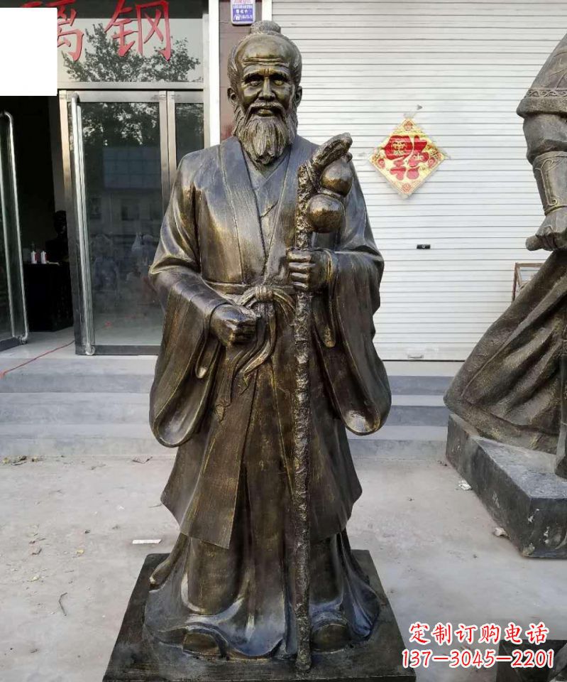 无锡珍藏古代名医孙思邈铜雕塑