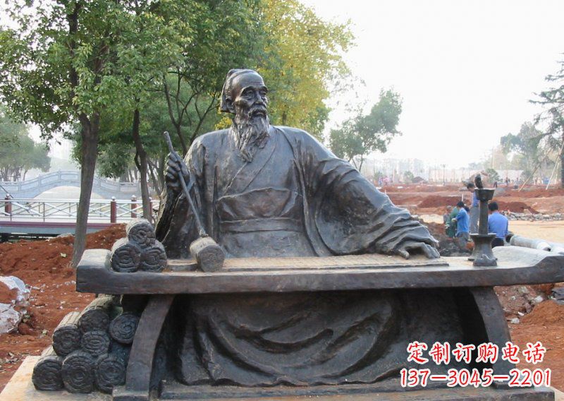 无锡用传统工艺精心雕刻的张仲景铜雕