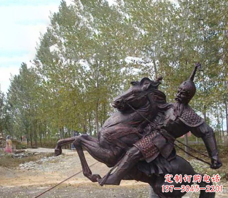 无锡古典风格骑马人物雕塑