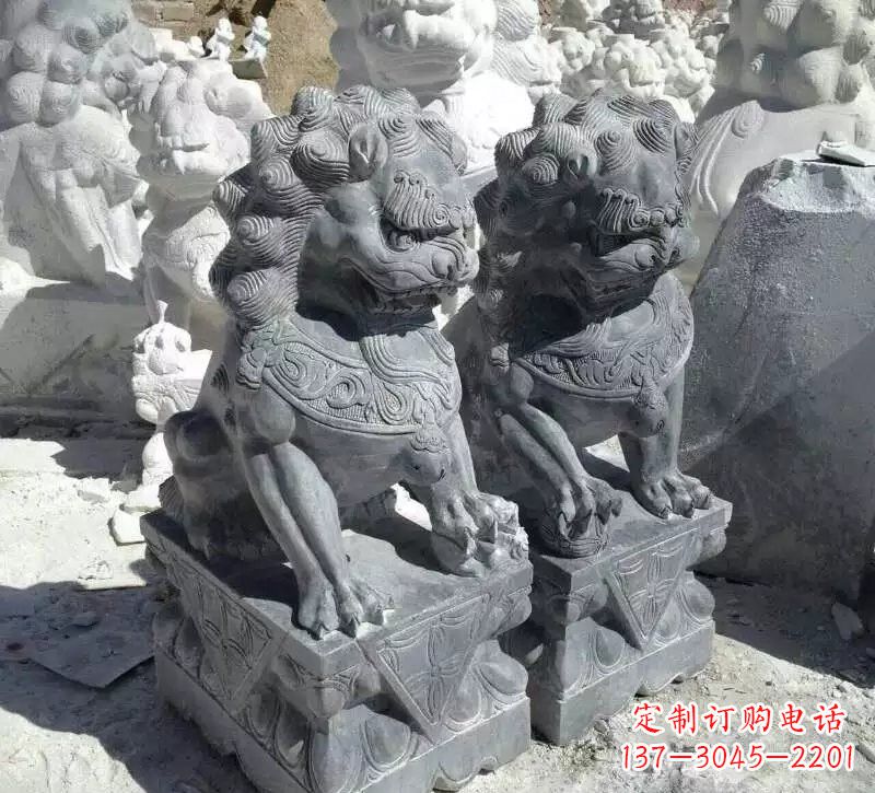 无锡古典青石狮子雕塑