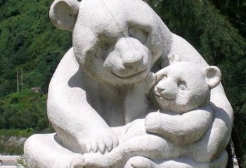 无锡公园装饰熊猫石雕