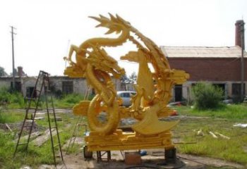 无锡产品名称“象征吉祥，唤醒美好——中领雕塑铜雕龙凤呈祥”