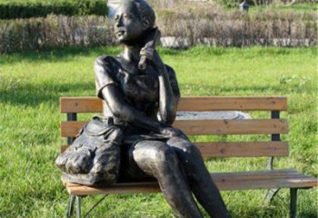 无锡人物座椅雕塑——少女望远