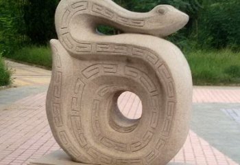 无锡砂岩动物蛇雕塑