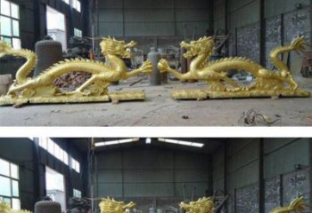 无锡古典传统双龙戏珠铜雕塑