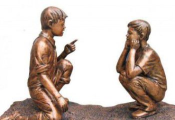 无锡专业定制小品铜雕-尊贵的雕塑男孩