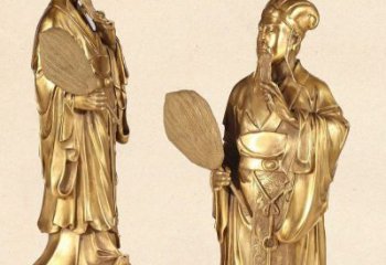 无锡中领雕塑专业铸造诸葛亮铜雕