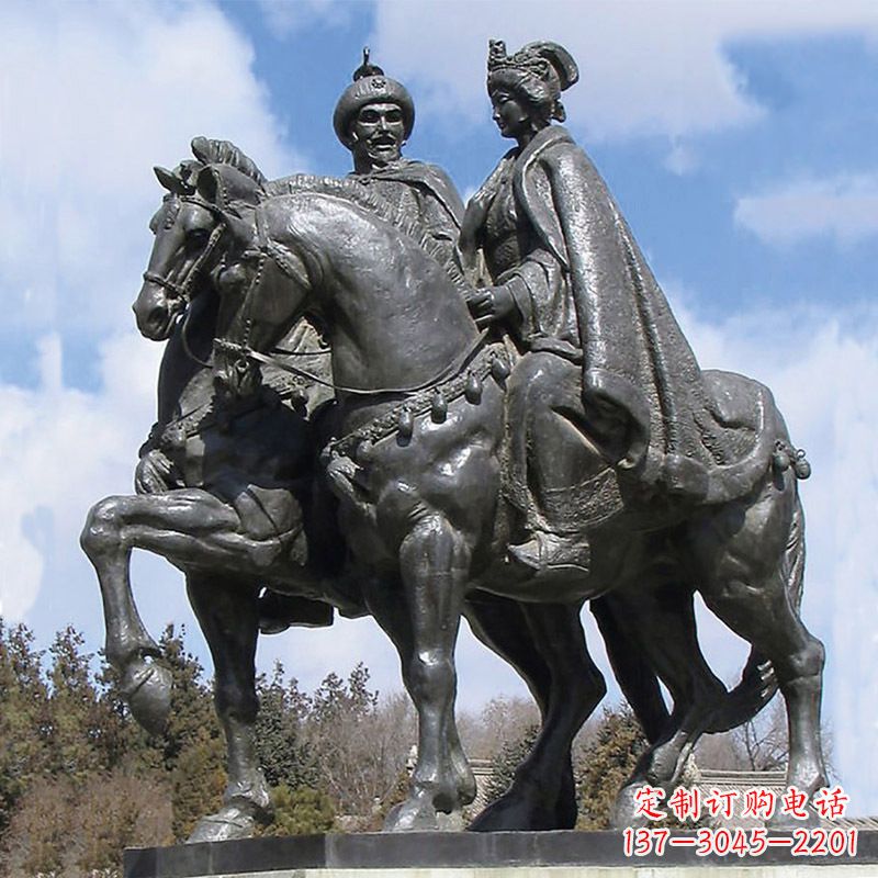 无锡古代风采:王昭君骑马雕塑