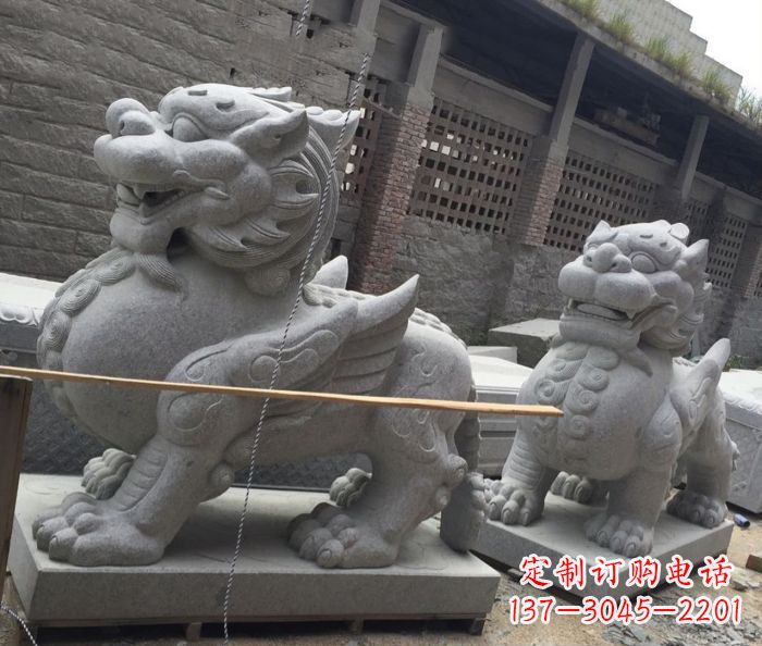 无锡古代神兽大理石貔貅石雕
