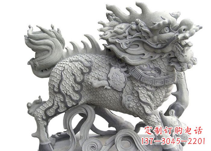 无锡中领雕塑|精美古典麒麟雕塑