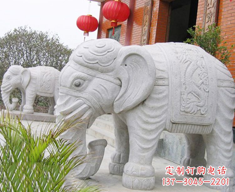 无锡传统古典石雕大象