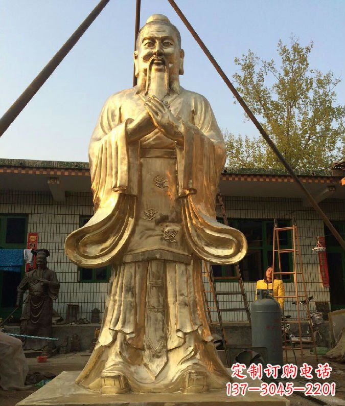 无锡孔子铜雕--象征传统智慧的艺术