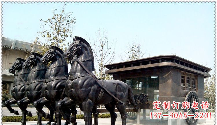无锡传统古典马车铜雕塑