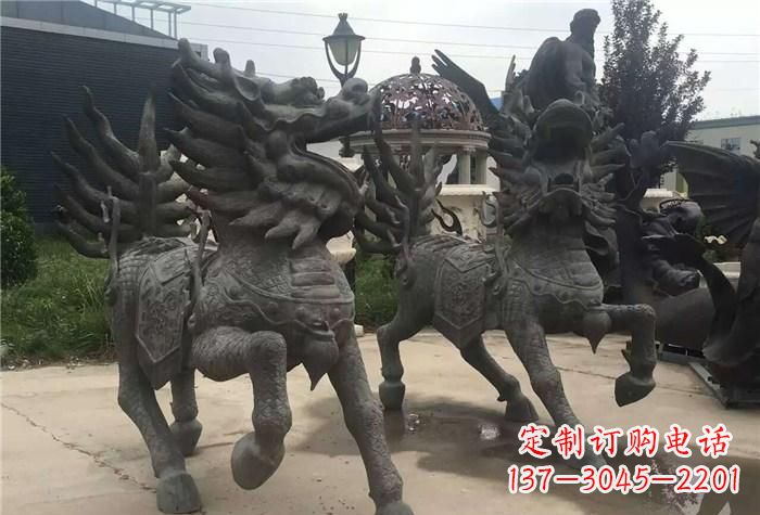 无锡精美的古典铜麒麟雕塑