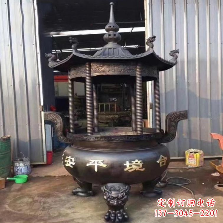无锡精美古代铜香炉雕塑,成就您的家庭情调