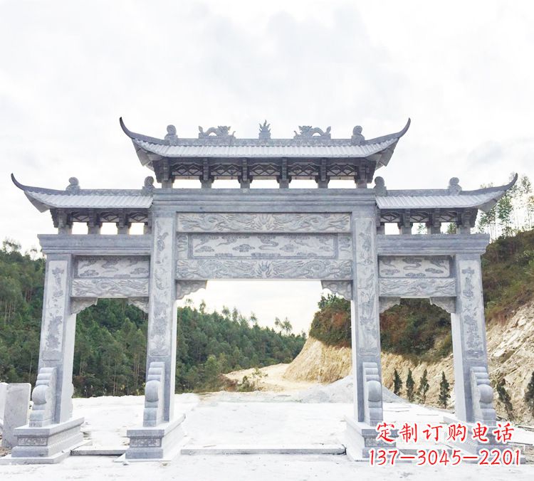 无锡中领雕塑精美牌坊雕塑