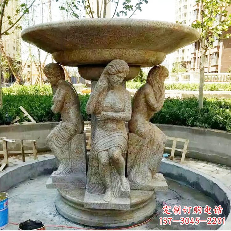 无锡古典石雕喷泉精美雕塑