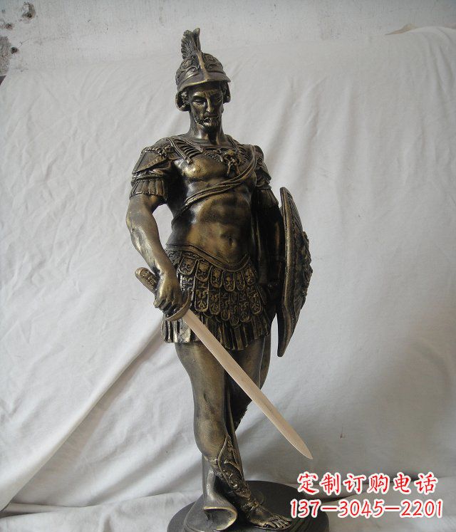 无锡古罗马风格的玻璃钢战士雕塑