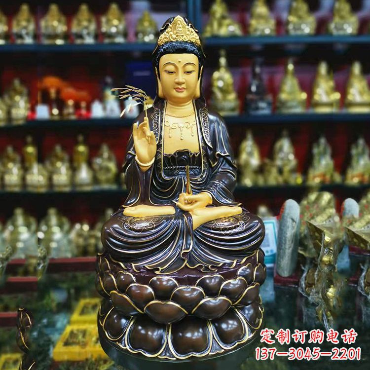 无锡古铜手工雕刻观音佛像