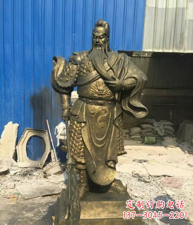 无锡精美雕刻的关公铜雕