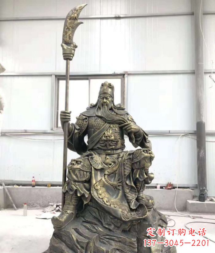 无锡关公人物铜雕 (3)
