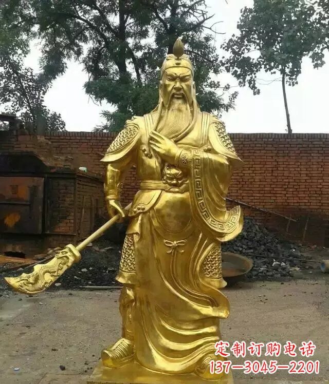 无锡关公提刀武财神铜雕 (5)