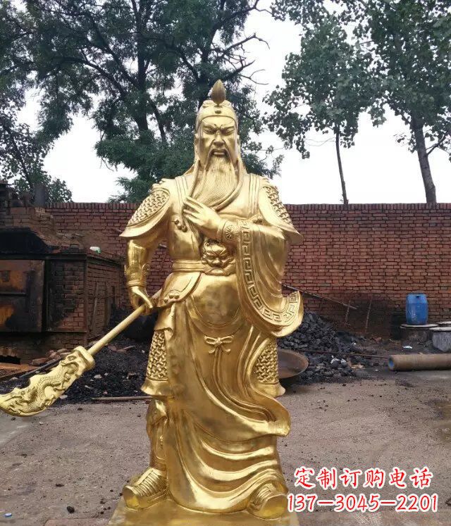无锡关公提刀武财神铜雕 (4)