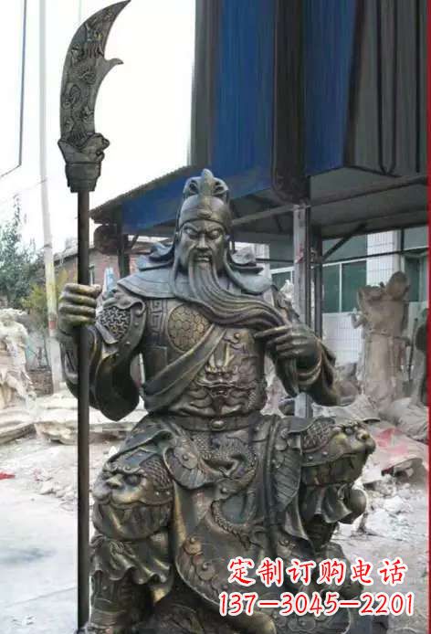无锡古典风格关公铜雕塑