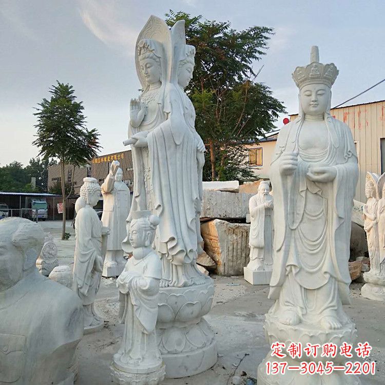 无锡观音 石雕送子观音 汉白玉观音佛像厂家直销石雕汉白玉菩萨_27