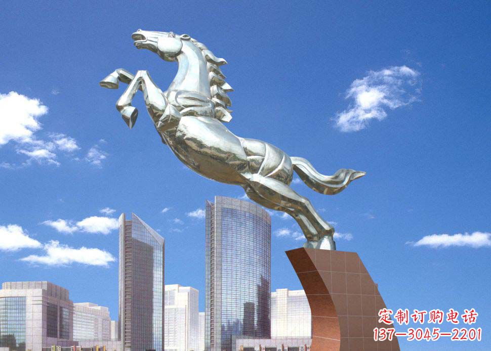 无锡广场奔马不锈钢雕塑