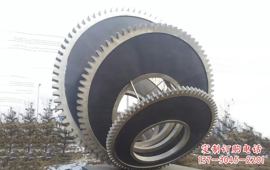 无锡广场不锈钢齿轮雕塑22