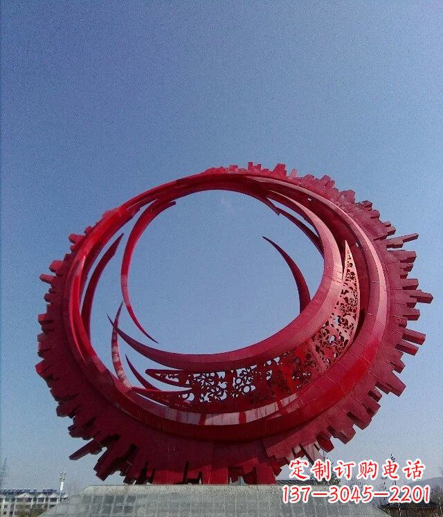 无锡广场不锈钢齿轮圆盘雕塑