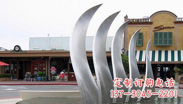 无锡广场不锈钢翅膀雕塑
